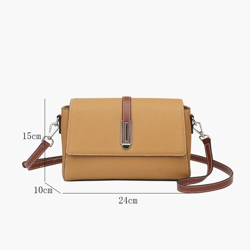 Bolsa Tiracolo Feminina Luxe, bolsa marrom, bolsa pequena, bolsa transversal, bolsa elegante, bolsa com alça ajustável - lojamillani