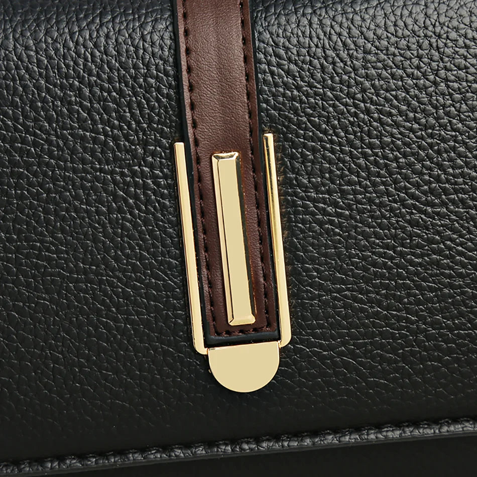 Bolsa Tiracolo Feminina Luxe, bolsa preta, bolsa pequena, bolsa transversal, bolsa elegante, bolsa com alça ajustável - lojamillani