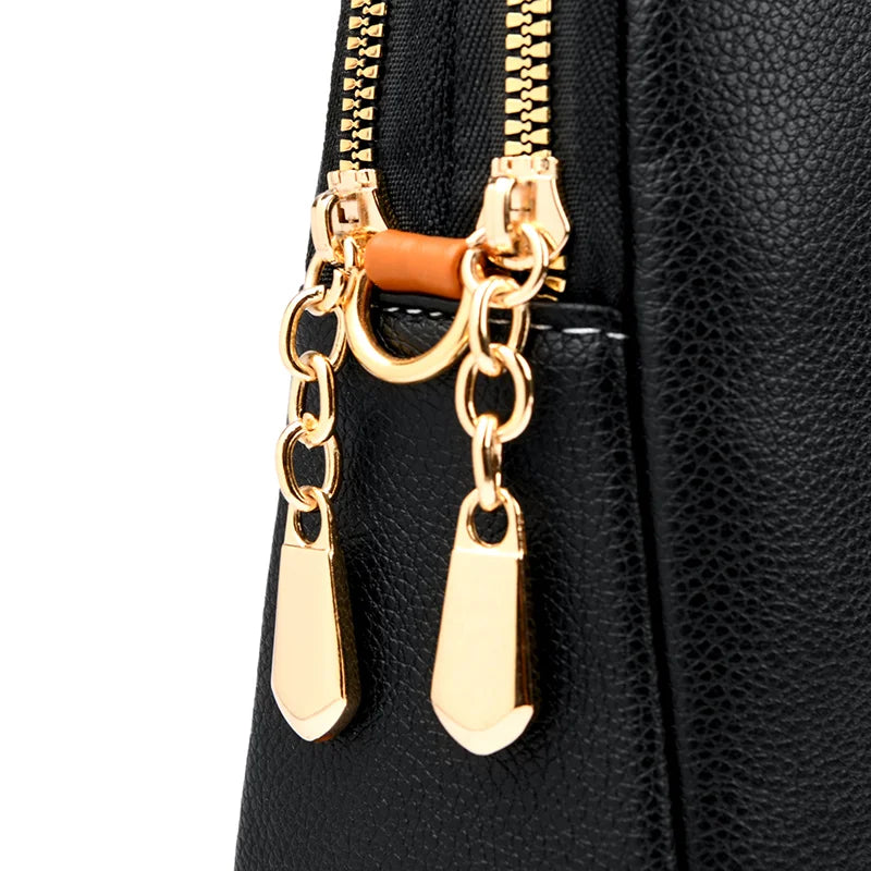 Bolsa Transversal Feminina Pequena Aurora, bolsa preta, bolsa de couro, bolsa casual, bolsa elegante, bolsa feminina, bolsa pequena, bolsa minimalista - lojamillani