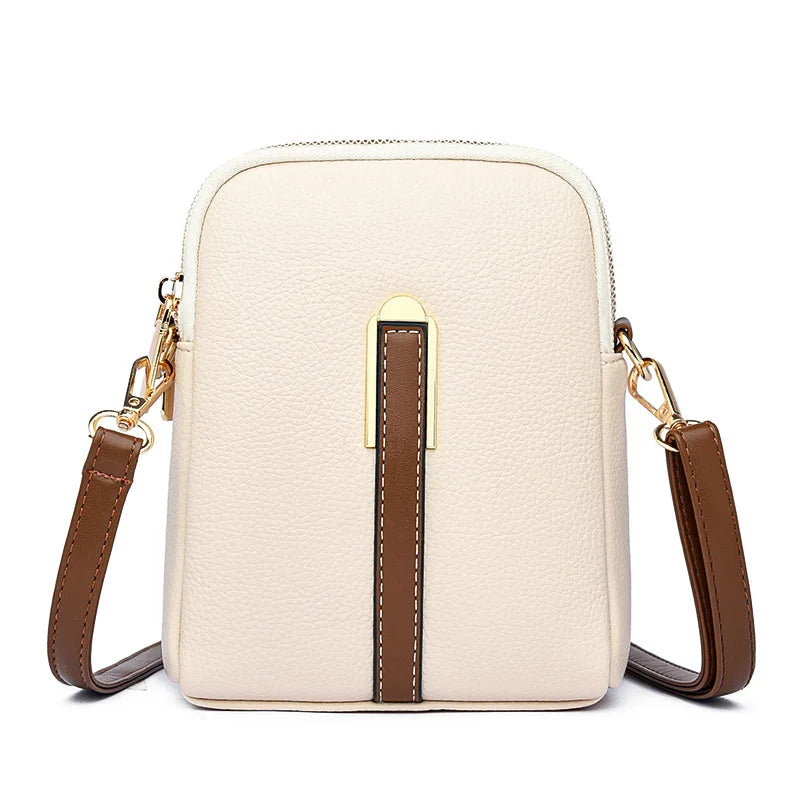 Bolsa Transversal Feminina Pequena Aurora, bolsa off-white, bolsa de couro, bolsa casual, bolsa elegante, bolsa feminina, bolsa pequena, bolsa minimalista - lojamillani