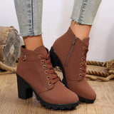 Bota Feminina de Couro Salto Alto Dallas