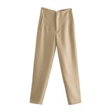 Calça Feminina Alfaiataria Social Cós Alto Laurent