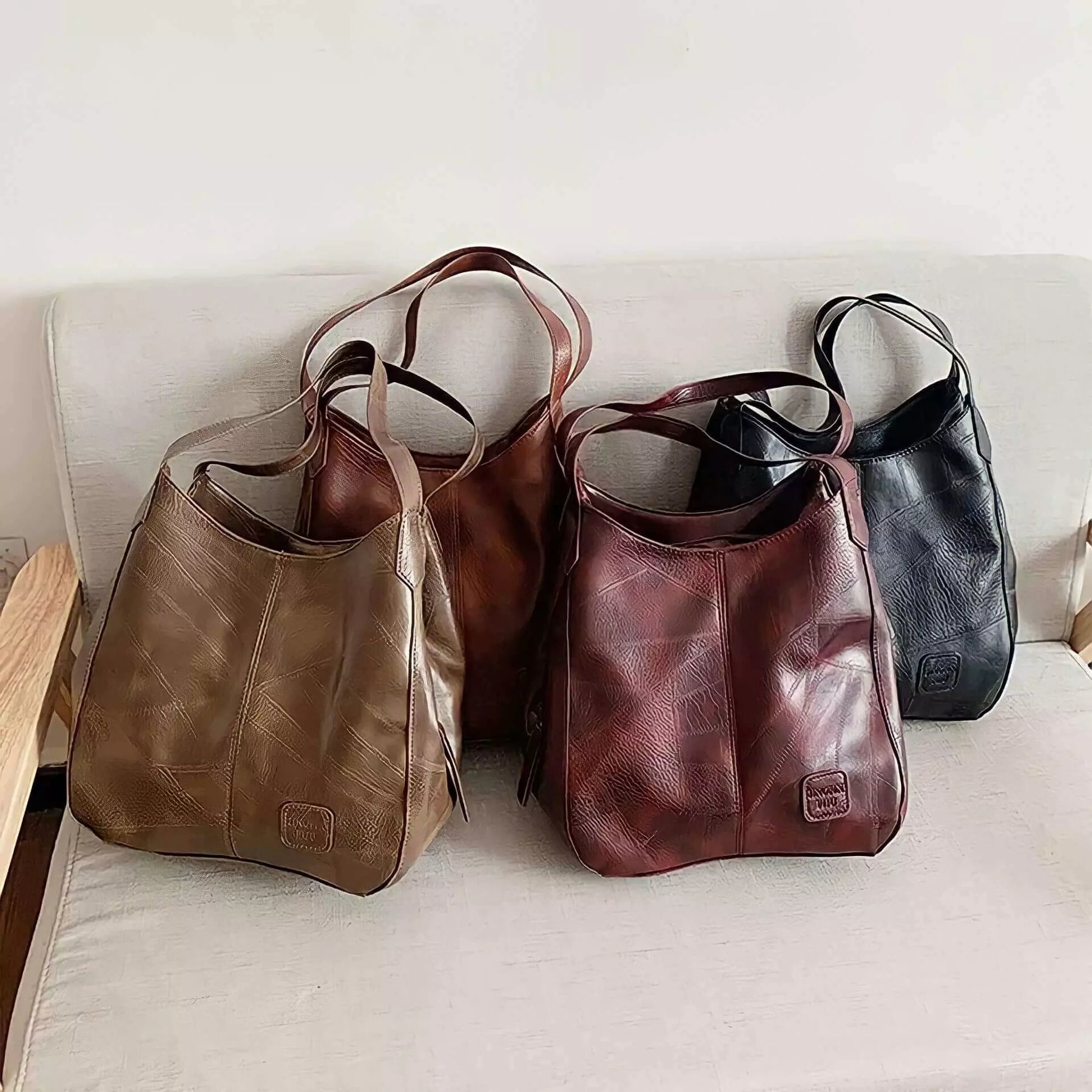 Bolsa Feminina de Couro Shopper Tote Bella Vintage, Coleção de Bolsas, Coleção Bolsa de Couro, Bolsa de Ombro, Bolsa Shopper, Bolsa Feminina À Prova D'água - lojamillani