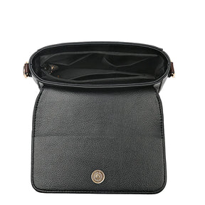 Bolsa Tiracolo Feminina Luxe, bolsa preta, bolsa pequena, bolsa transversal, bolsa elegante, bolsa com alça ajustável - lojamillani