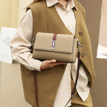 Bolsa Tiracolo Feminina Luxe, bolsa cáqui, bolsa pequena, bolsa transversal, bolsa elegante, bolsa com alça ajustável - lojamillani