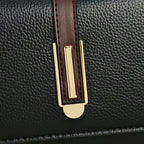 Bolsa Tiracolo Feminina Luxe, bolsa preta, bolsa pequena, bolsa transversal, bolsa elegante, bolsa com alça ajustável - lojamillani