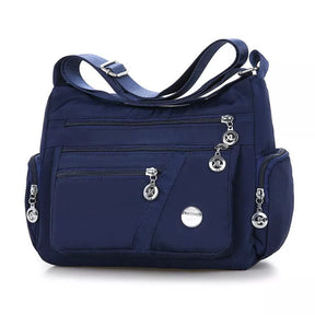 Bolsa Transversal Feminina Impermeável Maitê, Bolsa Transversal Azul, Bolsa Impermeável, Bolsa Transversal com Muitos Bolsos, Bolsa Feminina a Prova D'água, Bolsa Feminina de Ombro, Bolsa Azul - lojamillani