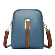 Bolsa Transversal Feminina Pequena Aurora, bolsa azul, bolsa de couro, bolsa casual, bolsa elegante, bolsa feminina, bolsa pequena, bolsa minimalista - lojamillani