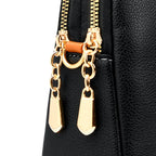 Bolsa Transversal Feminina Pequena Aurora, bolsa preta, bolsa de couro, bolsa casual, bolsa elegante, bolsa feminina, bolsa pequena, bolsa minimalista - lojamillani