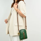 Bolsa Transversal Feminina Pequena Aurora, bolsa verde, bolsa de couro, bolsa casual, bolsa elegante, bolsa feminina, bolsa pequena, bolsa minimalista - lojamillani