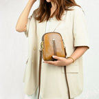 Bolsa Transversal Feminina Pequena Aurora, bolsa caramelo, bolsa de couro, bolsa casual, bolsa elegante, bolsa feminina, bolsa pequena, bolsa minimalista - lojamillani