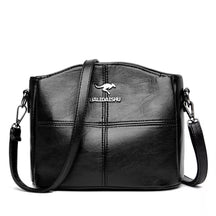 Bolsa de Couro Transversal Feminina à Prova D'Água Balida, Bolsa de Couro à Prova D'Água Balida, Bolsa Feminina de Couro, Bolsa de Couro Impermeável, Bolsa de Couro Media, Bolsa Preta - lojamillani