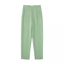 Calça Feminina Alfaiataria Social Cós Alto Laurent, Calça Verde, Calça Alfaiataria, Calça Cós Alto, Calça Social, Calça Feminina Cintura Alta, Calça Feminina Social - lojamillani