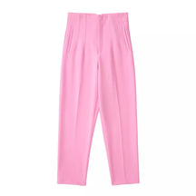 Calça Feminina Alfaiataria Social Cós Alto Laurent, Calça Rosa, Calça Alfaiataria, Calça Cós Alto, Calça Social, Calça Feminina Cintura Alta, Calça Feminina Social - lojamillani