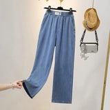 Calça Jeans Feminina Pantalona Cintura Alta Nefani
