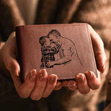 Carteira de Couro Masculina Personalizada com Foto Especial DadLegacy