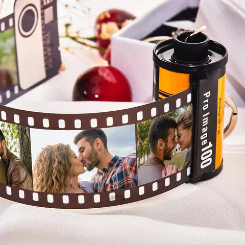 Chaveiro Rolo de Câmera Retrô Personalizado com Fotos DearLove, Chaveiro com Fotos, Chaveiro de Casal, Chaveiro Personalizado - lojamillani