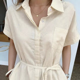 Chemise Feminina Midi de Linho Viena