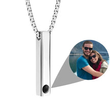 Colar Masculino Minimalista Personalizado com Foto Especial BraveBond, Colar Prata, Colar Masculino com Foto, Colar em Formato de Barra, Colar Masculino Para Presente - lojamillani