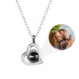 Colar de Coração Personalizado Perolado com Foto LoveYou
