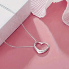 Conjunto Feminino de Prata 925 Rosa Eterna, conjunto prata 925, colar prata 925, conjunto feminino prata 925, acessórios de prata, colar de coração prata 925 - lojamillani