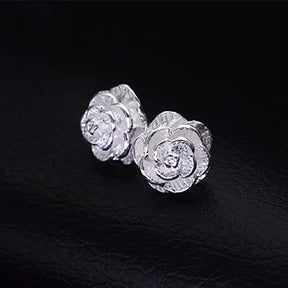 Conjunto Feminino de Prata 925 Rosa Eterna, conjunto prata 925, colar prata 925, pulseira prata 925, brinco prata 925, conjunto feminino prata 925, acessórios de prata - lojamillani