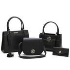 Kit de Bolsas Femininas Elegantes Santorini, bolsa preta, kit bolsas, bolsa transversal, bolsa de ombro, bolsa de mão, bolsa com alça removível, bolsa elegante, bolsa santorini - lojamillani