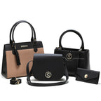 Kit de Bolsas Femininas Elegantes Santorini, bolsa preta, kit bolsas, bolsa transversal, bolsa de ombro, bolsa de mão, bolsa com alça removível, bolsa elegante, bolsa santorini - lojamillani