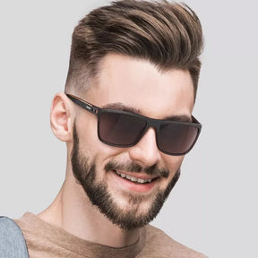 Óculos de Sol Masculino Quadrado Polarizado Barcur, Óculos Preto, Óculos de Sol Preto, Óculos Masculino Quadrado, Óculos de Sol Quadrado, Óculos de Sol Polarizado, Óculos Masculino Polarizado - lojamillani