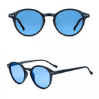 Óculos de Sol Redondo Polarizado Unissex Zenottic, Óculos de Sol Masculino Redondo, Óculos de Sol Escuro Redondo, Óculos de Sol Polarizado, Óculos de Sol Azul Redondo, Óculos de Sol Azul - lojamillani