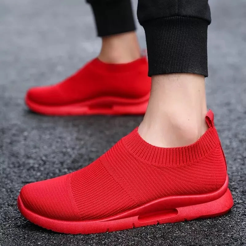 Tênis Feminino Para Caminhada e Academia Slip-On Anti Impacto, Tênis Para Academia Vermelho, Tênis Para Caminhada Vermelho, Tênis Para Exercícios, Tênis Confortável - lojamillani