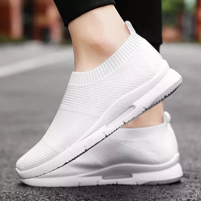 Tênis Feminino Para Caminhada e Academia Slip-On Anti Impacto, Tênis Para Academia Branco, Tênis Para Caminhada Branco, Tênis Para Exercícios, Tênis Confortável - lojamillani