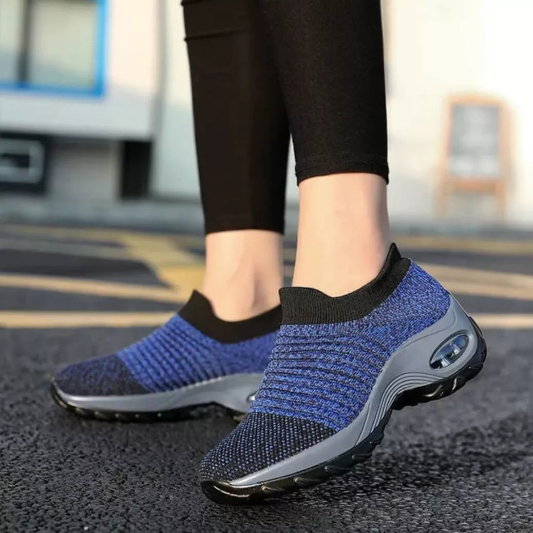 Tênis Feminino Para Caminhadas Advanced Plus, Tênis feminino azul, Tênis sem cadarço, Tênis para caminhada - lojamillani