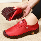 Tênis Feminino vermelho, Tênis casual vermelho, Tênis vermelho confortavel, Tênis Feminino de Couro Casual Plus - lojamillani