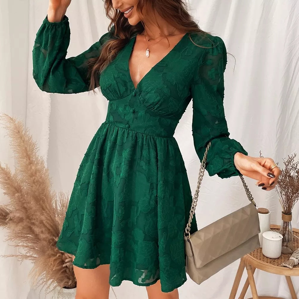 Vestido Feminino Boho Chic curto Sasha, Vestido Verde, Vestido Curto Verde, Vestido Feminino Curto, Vestido Boho Chic - lojamillani