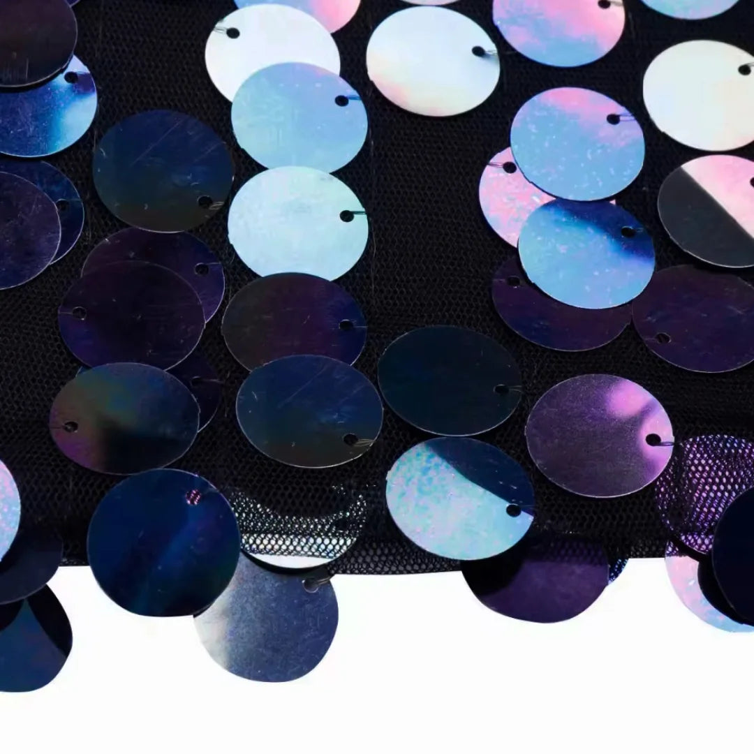 Vestido Feminino Curto Preto com Brilho Paetê GlowUP, vestido preto, vestido curto preto, vestido com brilho, vestido de festa com brilho, vestido de paetê, vestido de paetê - lojamillani