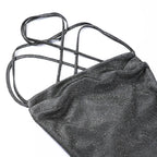 Vestido Feminino Curto de Lurex AfterGlow, vestido de lurex, vestido curto, vestido curto de alcinha, vestido de festa curto, vestido preto curto, vestido lurex - lojamillani