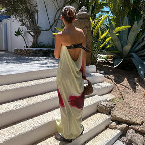 Vestido Feminino Longo Tomara Que Caia Flor do Verão, vestido sem alças, vestido longo branco tomara que caia, vestido festa tomara que caia longo, vestido tomara que caia, vestido branco - lojamillani