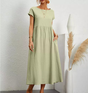 Vestido Feminino Midi Soltinho Elizabeth, Vestido Verde, Vestido Túnica, Vestido Soltinho, Vestido Largo, Vestido Vintage - lojamillani