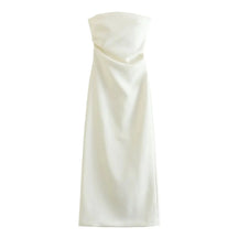 Vestido Feminino Midi Tubinho Tomara Que Caia Elise, vestido branco, vestido tomara que caia, vestido midi, vestido tubinho, vestido midi com fenda, vestido elegante - lojamillani